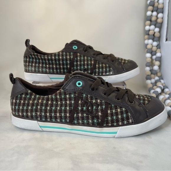 DC Fiona Mint Green Beige Brown Skate Shoe Women's Size 8 - Picture 6 of 11